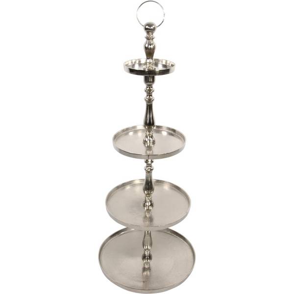 Etagere BRUSH Silber - Metall - 50 x 17 x 50 cm
