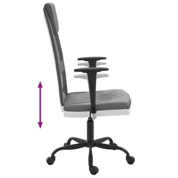 Bürostuhl mit Liegefunktion 3029025 Grau - Kunstleder - 67 x 115 x 68 cm