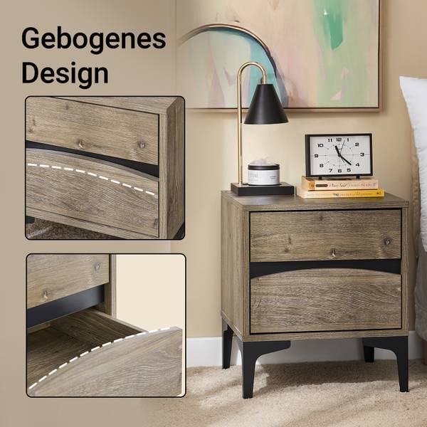 Nachttisch FBT165-N Braun - Holzwerkstoff - 40 x 47 x 40 cm