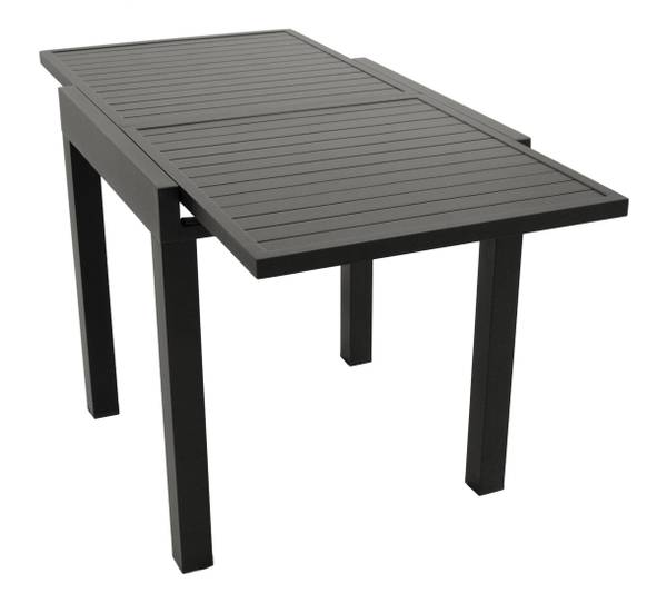 Balkon-Ausziehtisch ALCUDIA Grau - Aluminium - 70 x 76 x 70 cm