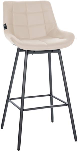 Barkrukken Weston crèmekleurig - kunstleer