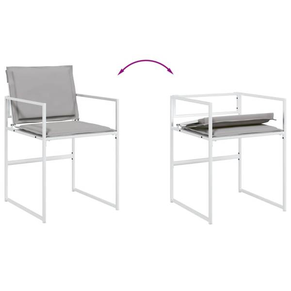 Chaise de jardin 3038390 lot de 4 Blanc