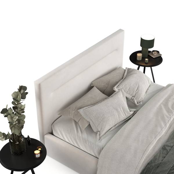 Polsterbett LILINE mit Stauraum Paros Creme - Liegefläche Breite: 140 cm