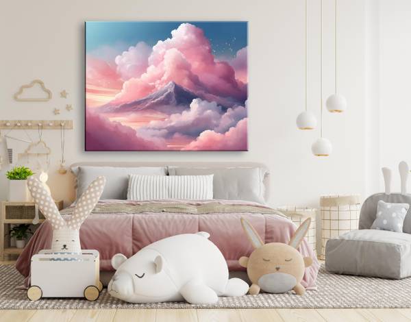 Tableau déco nuages et ciel 60 x 40 cm