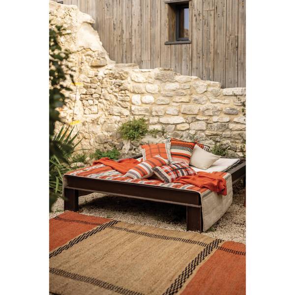 Bettläufer Zeff Eden Orange - Textil - 90 x 1 x 240 cm