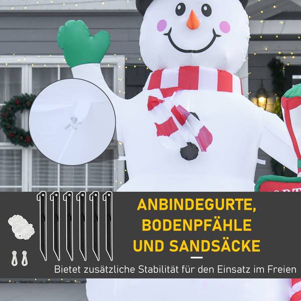 Aufblasbar Weihnachtsdeko 844-375V90WT Weiß - Textil - 103 x 240 x 164 cm
