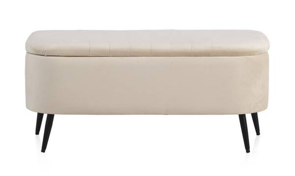 Bank 10276 Beige - Textil - 38 x 46 x 100 cm