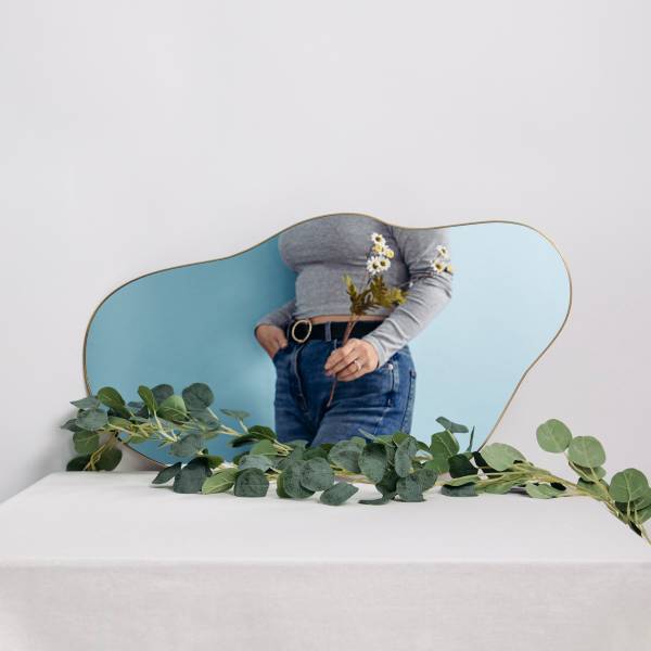 Wandspiegel MINSI Gold - Glas - 42 x 79 x 1 cm