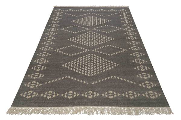 Handweb-Teppich Belmont Grau - 200 x 290 cm