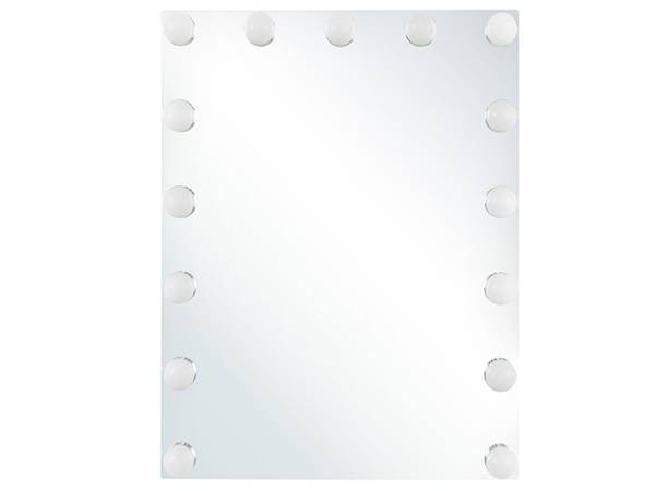 Badezimmerspiegel LUCENAY Silber - Metall - 40 x 50 x 3 cm