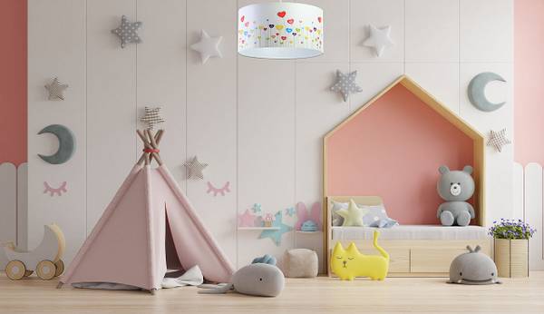 Hängeleuchte Foto Hearts Kunststoff - 40 x 20 x 92 cm