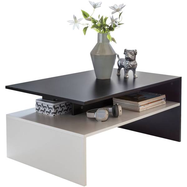 Couchtisch KVARNER mit Stauraum Weiß - Holzwerkstoff - 90 x 43 x 60 cm