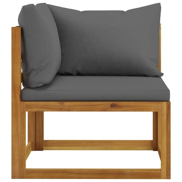 Garten-Lounge-Set 3009697-23 10-teilig Grau - Polyester - Akazie - 68 x 29 x 68 cm