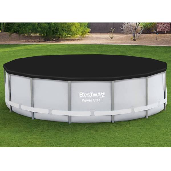 Poolabdeckung 93323 Schwarz - PVC - 396 x 1 x 396 cm