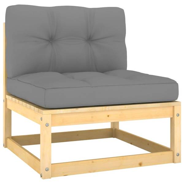Loungeset 3009857-2 (10-delig) bruin - polyester - grenenhout - 70 x 67 x 70 cm