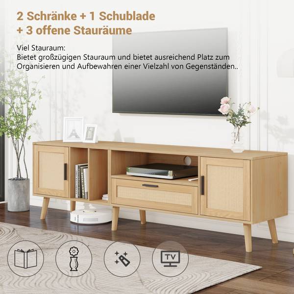 TV-Möbel Bravvans Braun - Holzwerkstoff - 40 x 54 x 180 cm