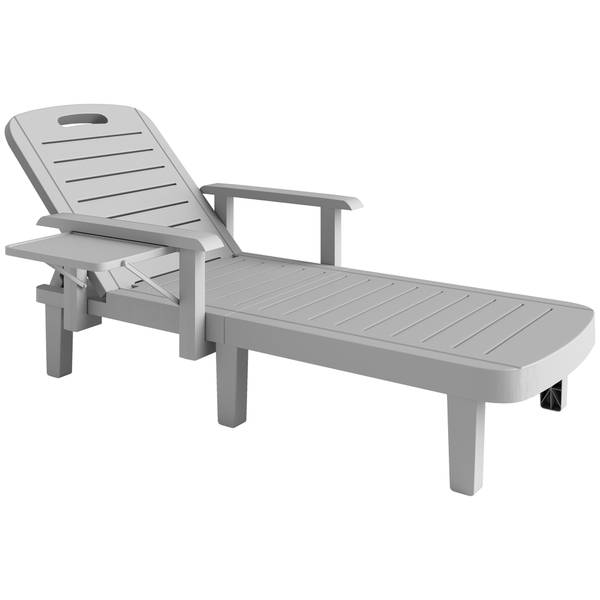 Sonnenliege 84G-789V00LG Grau - Kunststoff - 79 x 88 x 158 cm