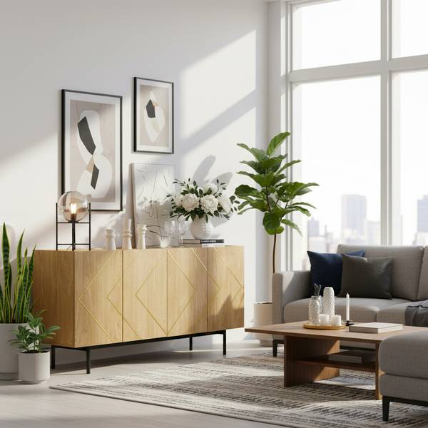 Sideboard Synomone Braun - Holzwerkstoff - 40 x 78 x 160 cm