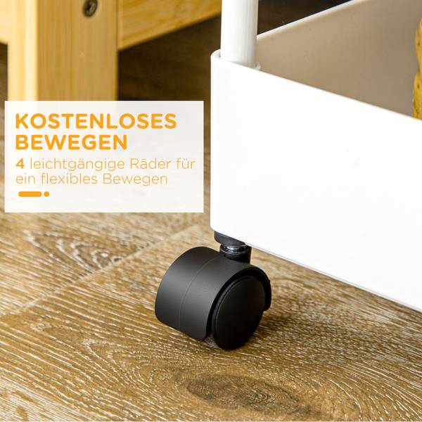 Rollwagen 850-166 Weiß - Kunststoff - 19 x 90 x 40 cm