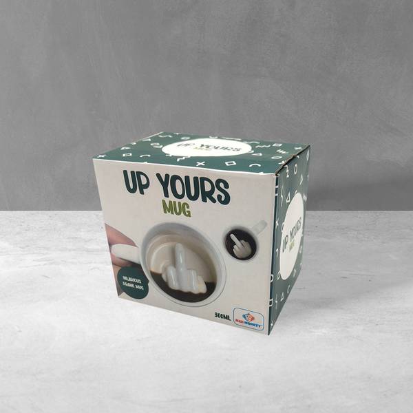 Tasse Up Yours Blanc - Faïence - 9 x 11 x 7 cm