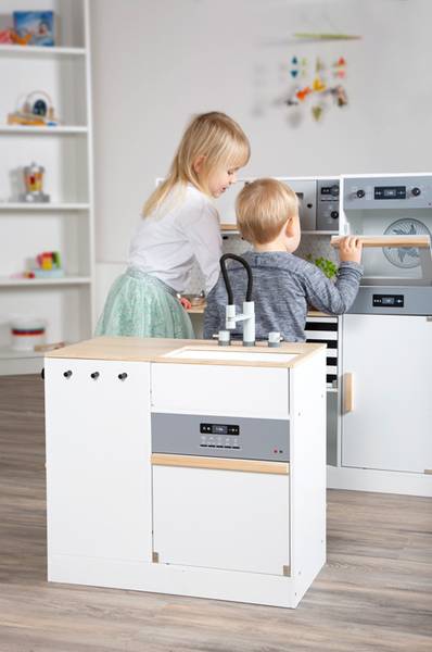 Kinderküche modular XL Weiß - Holzwerkstoff - 82 x 83 x 84 cm
