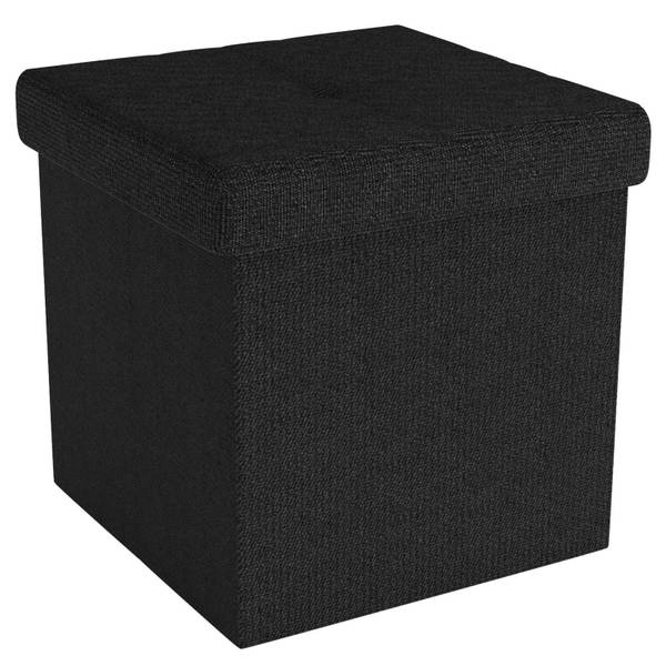 Sitzhocker Sitzwürfel Fußhocker Hocker Schwarz - Textil - 30 x 30 x 30 cm