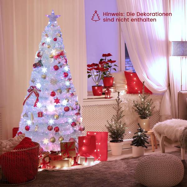 Tannenbaum CM24598DE Weiß - Kunststoff - 80 x 180 x 80 cm