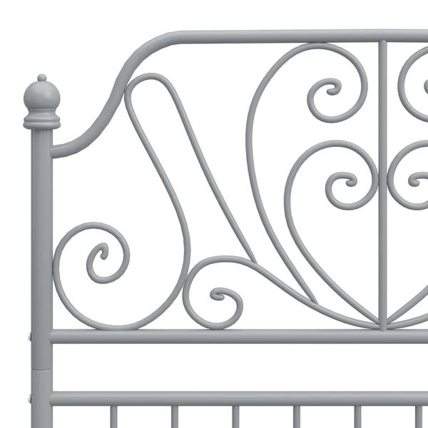 Cadre de lit 3009310 Gris - Largeur : 104 cm