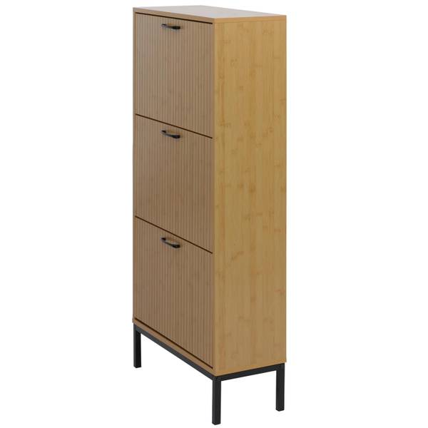 Schuhkipper P48 Beige - Holzwerkstoff - Holz teilmassiv - 60 x 125 x 25 cm