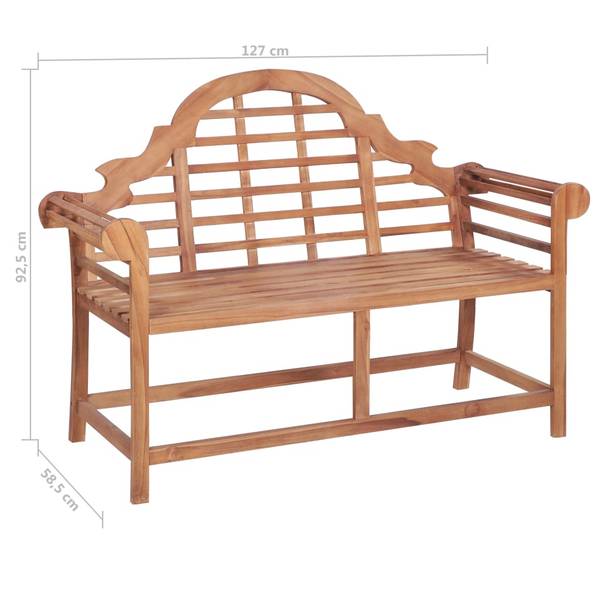 Banc de jardin 319152 Marron - Teck - 127 x 92 x 58 cm