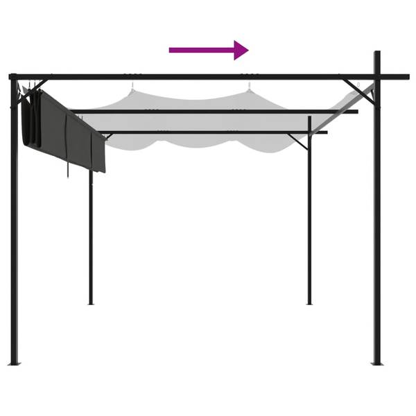 Pergola 3033358 Anthracite - Profondeur : 295 cm