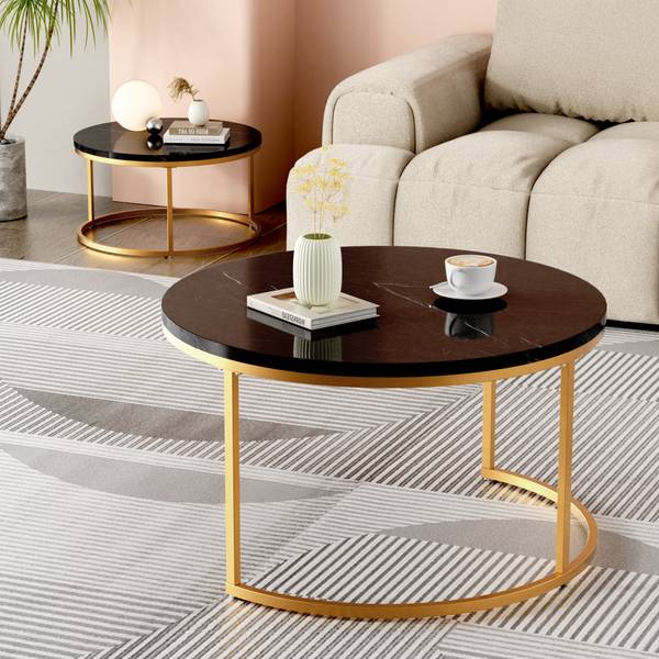 Couchtisch ZY-002 Schwarz - Gold