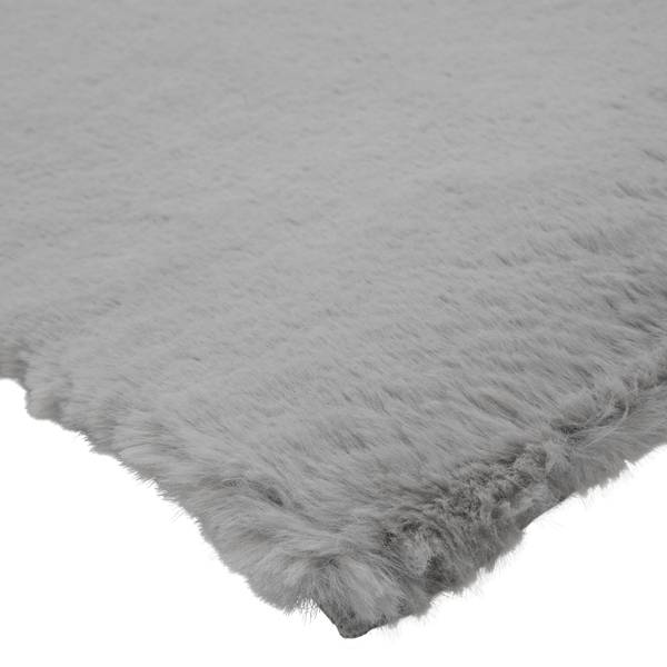 Webteppich FUZZY 1 Grau - Holzwerkstoff - 80 x 1 x 150 cm