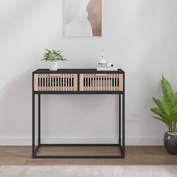 Konsolentisch 3028371 Schwarz - Holzwerkstoff - 80 x 75 x 30 cm