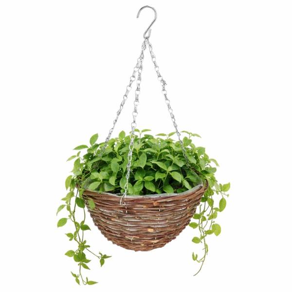Hängeampel BPH219 Braun - Naturfaser - 26 x 14 x 26 cm