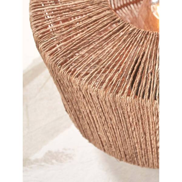 Dekorative Tischleuchte IGUAZU Braun - Holz - Höhe: 37 cm