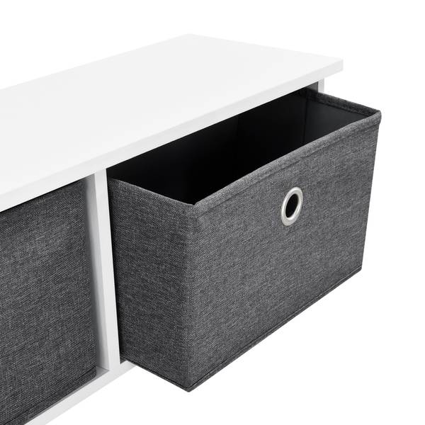 Wandgarderobe Horsens Weiß - Holzwerkstoff - 100 x 30 x 20 cm
