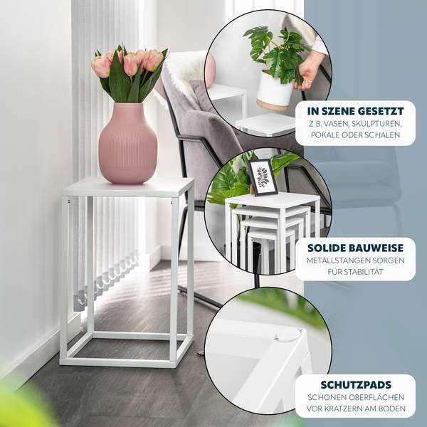 Blumenhocker 61067 (4er-Set) Weiß