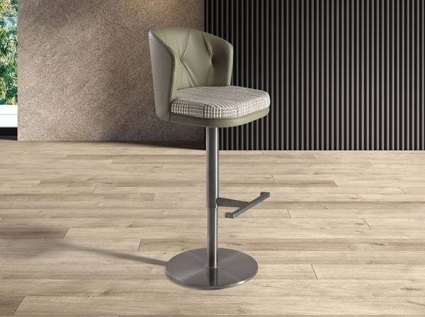 Hocker 4228 Grün - Webstoff - 49 x 82 x 56 cm