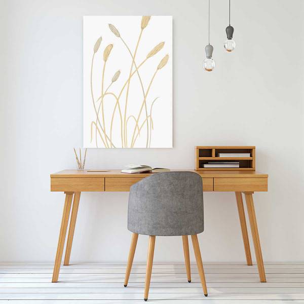 Tableau scandi blés 2 80 x 120 x 1 cm - Métal