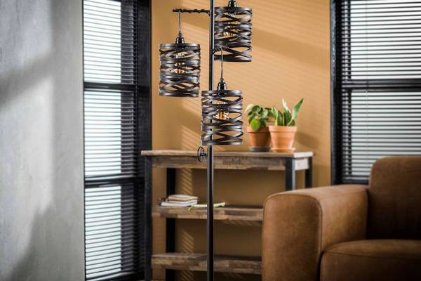 Vloerlamp ALMAS zwart - metaal - 37 x 150 x 29 cm