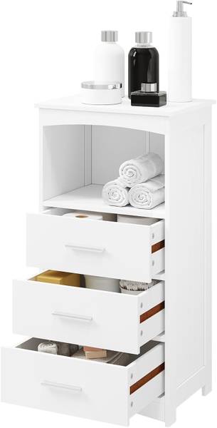 Badezimmerschrank Nancy Weiß - Holzwerkstoff - 40 x 80 x 30 cm