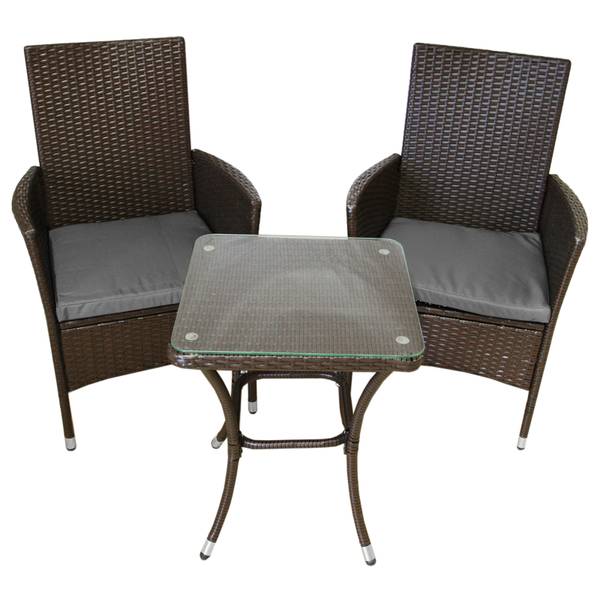 Jardi  Rattan Bistro Set Braun Braun - Rattan - 61 x 92 x 59 cm