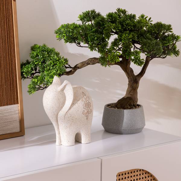 Künstlicher Bonsai POLIN Grün - Kunststoff - 32 x 45 x 60 cm