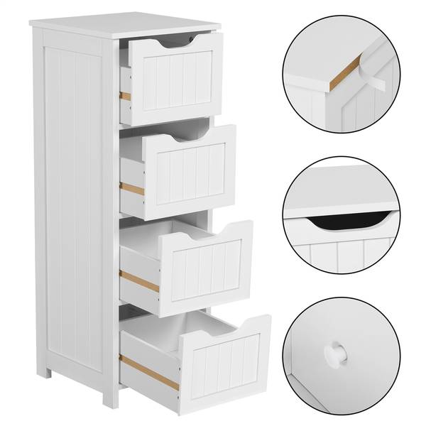 Midischrank ARJ91 Weiß - Holzwerkstoff - 30 x 82 x 30 cm