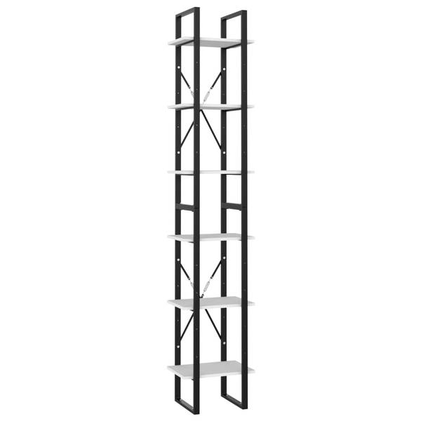 Bücherregal D5419 Weiß - Holzwerkstoff - 30 x 210 x 40 cm