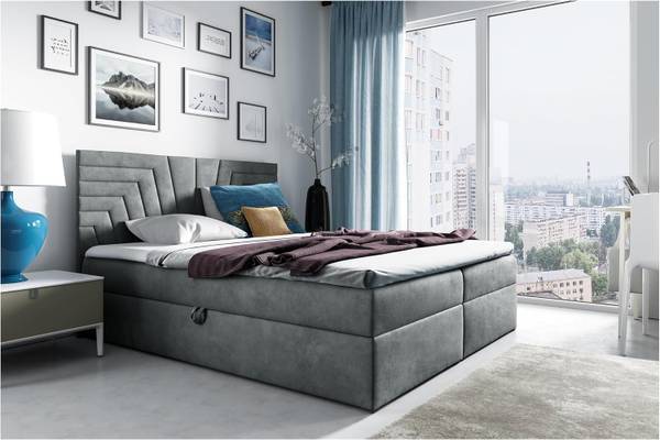 Boxspringbett BACALAR H3 Dunkelgrau