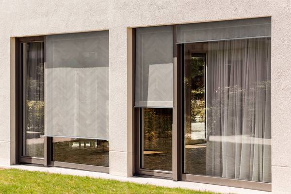 Außenrollo Lignum Perfectum Beige - Textil - 40 x 180 x 1 cm