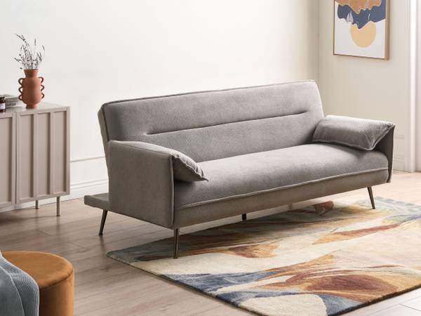 3-Sitzer Sofa VAYLA Grau - Silber