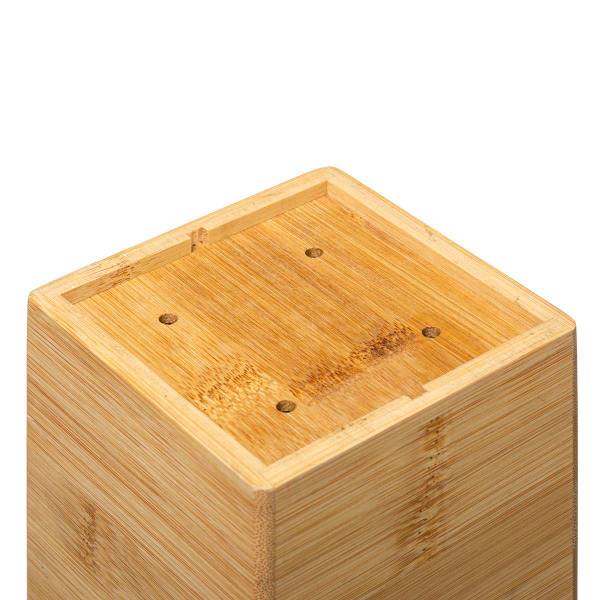 Utensilientopf mit 2 Fächern BAMBOU Beige - Bambus - 10 x 15 x 10 cm